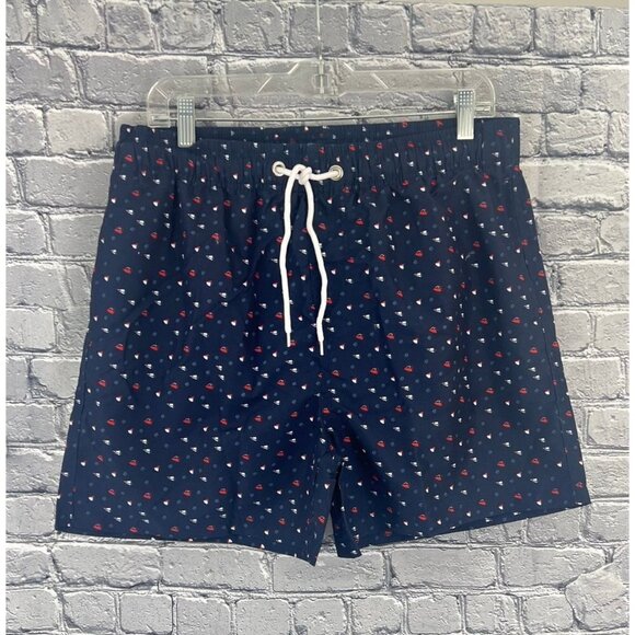 Silkworld Men's Swim Trunks Swimsuit Size M Sailboats - Picture 1 of 4